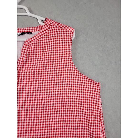 Lands' End Red Gingham Check Sleeveless Button Up Tank Women's Plus 2X - Picture 3 of 11